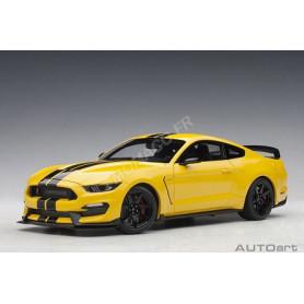 FORD MUSTANG SHELBY GT350R JAUNE/BANDES NOIRES