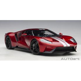 FORD GT 2017 ROUGE BANDES ARGENT