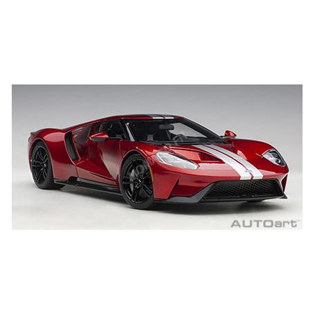 FORD GT 2017 ROUGE BANDES ARGENT