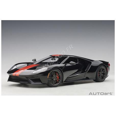 FORD GT 2017 NOIR/BANDES ORANGES