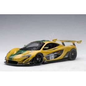 MCLAREN P1 GTR 51 2015 JAUNE AVEC BANDES VERTE
