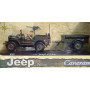 JEEP WILLYS US ARMY AVEC REMORQUE ET PERSONNAGE