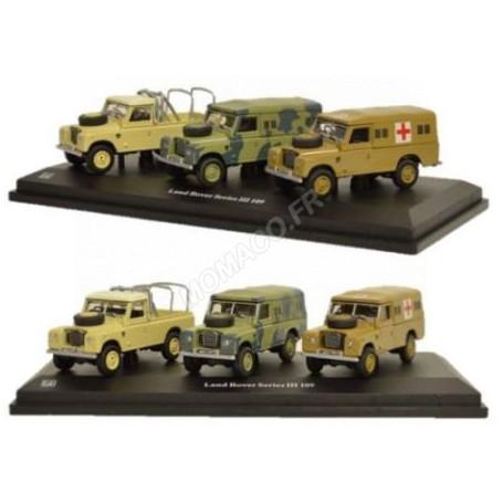 SET DE 3 LAND ROVER SERIES III 109 MILITAIRE