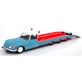 CITROEN DS PLATEAU PORTE-AUTO "TISSIER" 1970 BLEUE