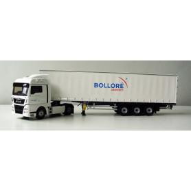 MAN TGX EURO 6 XLX TAUTLINER TOIT MOYEN "BOLLORE LOGISTICS"