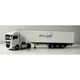 MAN TGX EURO 6 XLX TAUTLINER TOIT MOYEN "BOLLORE LOGISTICS"