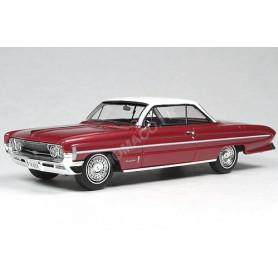 OLDSMOBILE 98 1961 ROUGE TOIT BLANC
