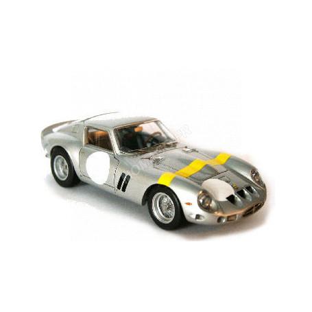 FERRARI 250GTO 1962 COUPE ARGENT BANDE JAUNE