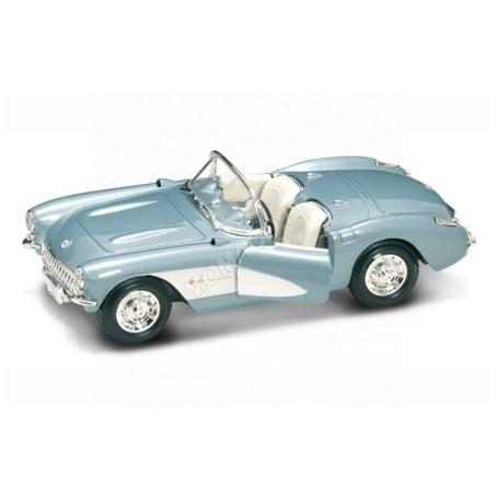 CHEVROLET CORVETTE 1957 BLEUE METAL