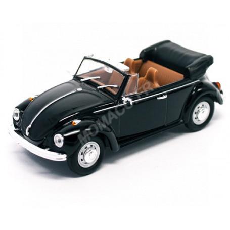 VOLKSWAGEN COCCINELLE CABRIOLET OUVERT 1972 NOIRE