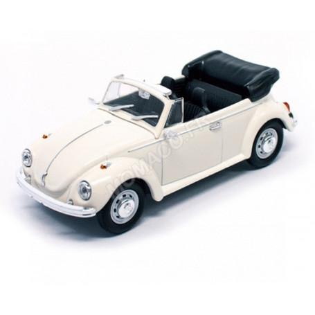 VOLKSWAGEN COCCINELLE CABRIOLET OUVERT 1972 BLANCHE