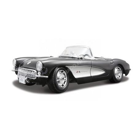 pic 1957 Black Chevy Corvette momaco