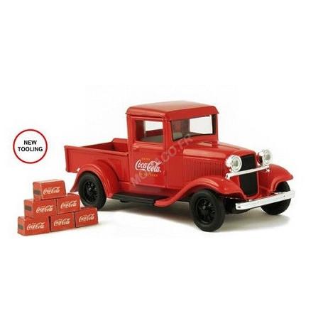 FORD A PICK UP "COCA-COLA" 1934 AVEC 6 CARTONS