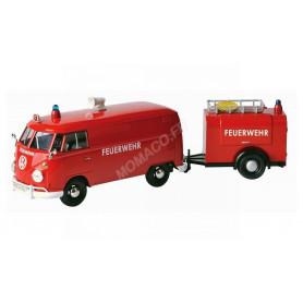 VOLKSWAGEN T1 DELIVERY VAN POMPIER AVEC REMORQUE