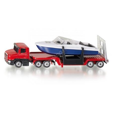 CAMION SURBAISSE AVEC BATEAU (COULEURS NON CONTRACTUELLE)