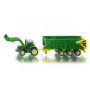 TRACTEURS JOHN DEERE AVEC REMORQUE ET CHARGEUR FRONTAL