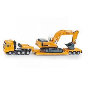 MAN SEMI-REMORQUE PORTE ENGINS AVEC EXCAVATEUR LIEBHERR (COULEURS NON CONTRACTUELLE)