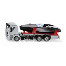 MAN CAMION AVEC BATEAU A MOTEUR (COULEURS NON CONTRACTUELLE)