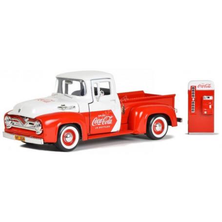 FORD F-100 PICK UP 1955 "COCA-COLA" AVEC MACHINE POUR CANETTE