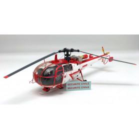 SUD-AVIATION ALOUETTE 3 HELICOPTERE "SECURITE CIVILE" BLANC/ROUGE (EPUISE)