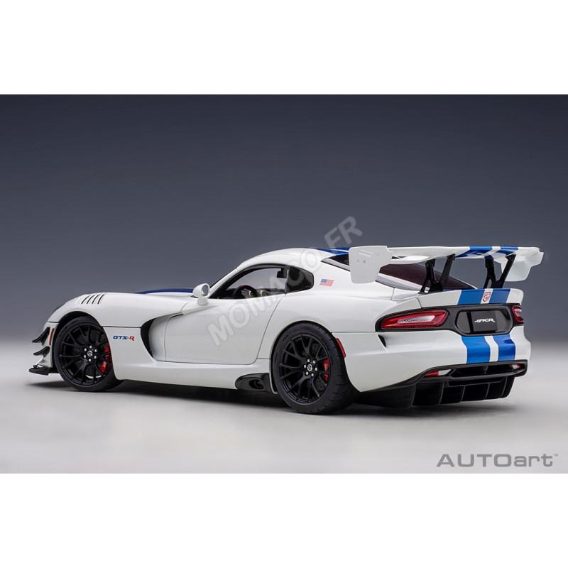 DODGE VIPER "GTSR COMMEMORATIVE EDITION" ACR 2017 BLANCHE BANDES BLEUE