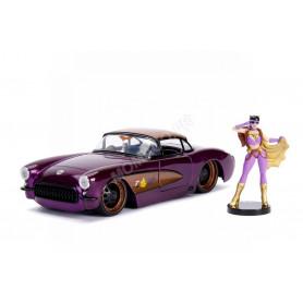 CHEVROLET CORVETTE 1957 "BATMAN" AVEC FIGURINE BATGIRL