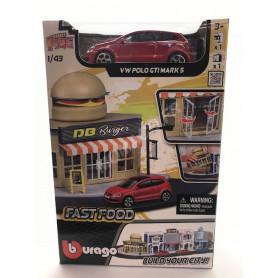 FAST FOOD AVEC ACCESSOIRES ET UN VEHICULE STREET FIRE