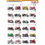 DISPLAY DE 24 PIECES : MOTOS "WHEELER"