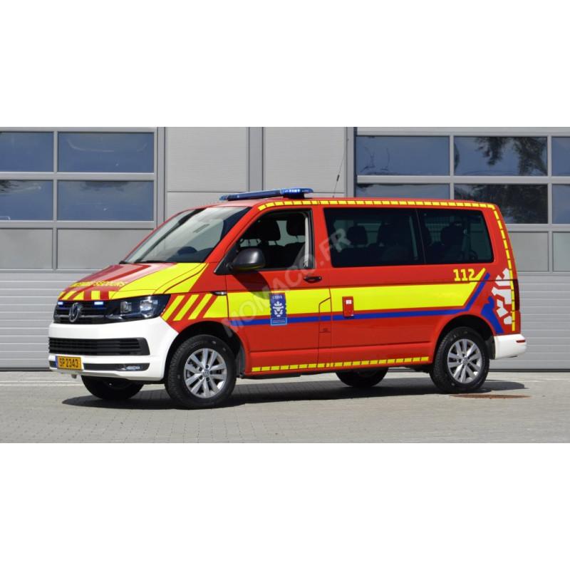 VOLKSWAGEN T6 DES SAPEURS POMPIERS SECOURS EN MONTAGNE - ODEON 085 1/43 ème
