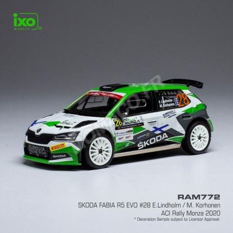 SKODA FABIA R5 EVO 28 LINDHOLM/KORHONEN RALLYE MONZA 2020