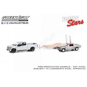 SET DE VEHICULES : FORD F-150 AVEC FORD MUSTANG 1968 ET REMORQUE "PAWN STARS (2009-2021)" (EPUISE)