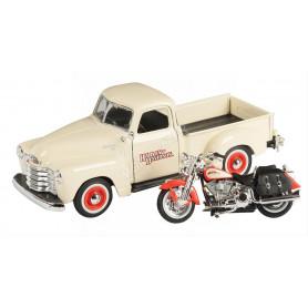 CHEVROLET 3100 PICK-UP "HARLEY DAVIDSON" 1950 AVEC MOTO 2001