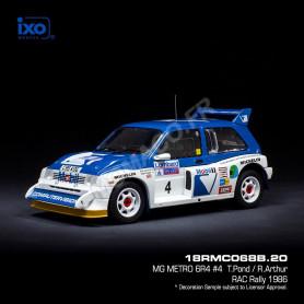 MG METRO 6R4 4 POND/ARTHUR RALLYE RAC 1986