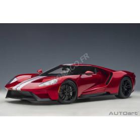 FORD GT 2017 ROUGE AVEC BANDES ARGENTS