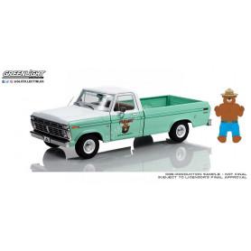 FORD F-100 1975 "FOREST SERVICE GREEN - ONLY YOU CAN PREVENT WILDFIRES" AVEC FIGURINE SMOCKEY BEAR