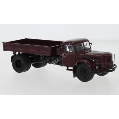 SKODA 706 RS CAMION A PLATEAU 1946 ROUGE FONCE/NOIR