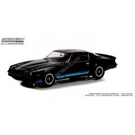 CHEVROLET CAMARO Z28 1981 NOIRE AVEC TRI-BANDES BLEUE "Z28" (EPUISE)