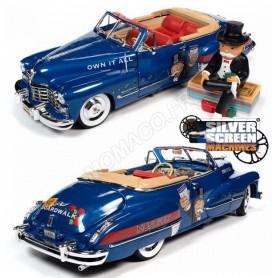 CADILLAC CONVERTIBLE 1947 BLEUE/ROUGE AVEC FIGURINE Mr MONOPOLY