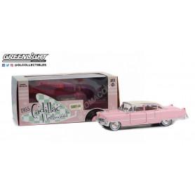 CADILLAC FLEETWOOD SERIES 60 1955 ROSE AVEC TOIT BLANC