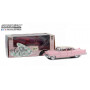 CADILLAC FLEETWOOD SERIES 60 1955 ROSE AVEC TOIT BLANC