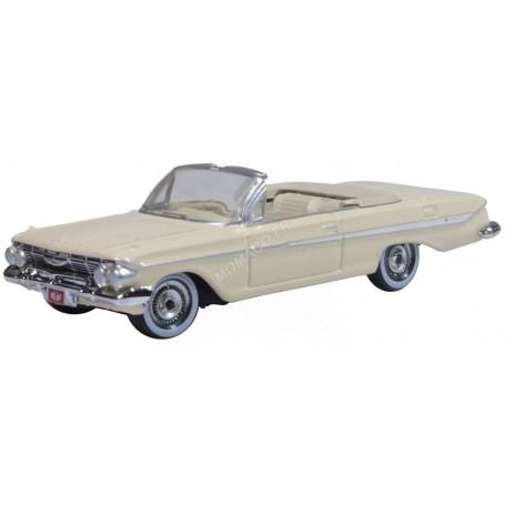 CHEVROLET IMPALA CONVERTIBLE TUXEDO 1961 BLANC