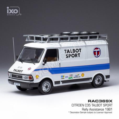 CITROEN C35 ASSISTANCE EQUIPE "TALBOT SPORT" AVEC BARRES DE TOIT ET ROUES 1981