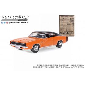 DODGE CHARGER R/T BENGAL 1968 "TOM KNEER DODGE - OHIO - 1 OF 50 " ORANGE AVEC BANDES NOIRE
