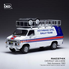CHEVROLET G-SERIES SERVICE ASSISTANCE AVEC BARRE DE TOIT ET ROUES SERVICE RALLLYE OPEL 1983 (EPUISE)