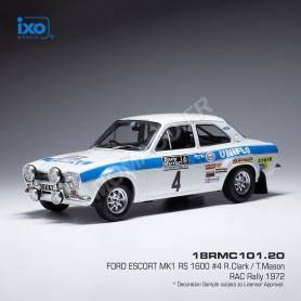 FORD ESCORT MKI RS 1600 4 CLARK/MASON RALLYE RAC 1972 1ER