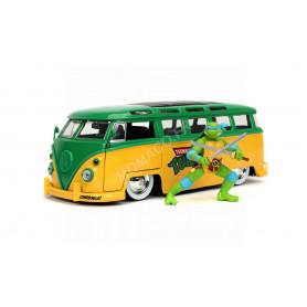 VOLKSWAGEN BUS 1963 "TORTUE NINJA" AVEC FIGURINE TORTUE NINJA LEONARDO