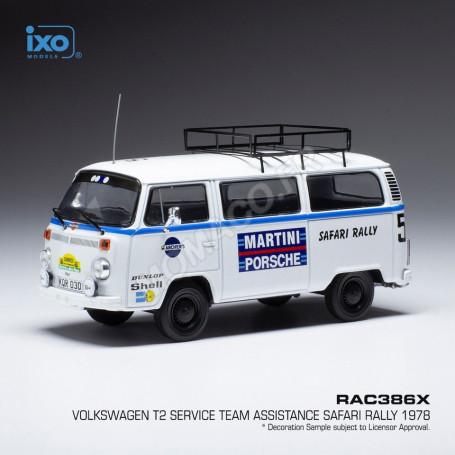 VOLKSWAGEN T2 BUS RALLYE ASSISTANCE EQUIPE PORSCHE MARTINI RALLYE WM SAFARI 1978