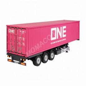 REMORQUE EU AVEC CONTAINER 40FT "ONE" ROSE