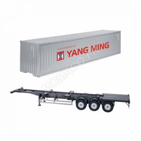 REMORQUE EU AVEC CONTAINER 40FT "YANG MING"