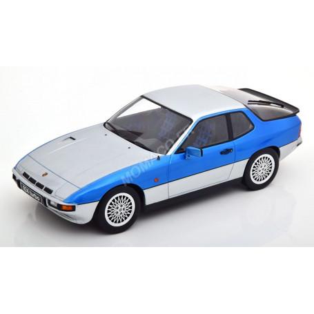 PORSCHE 924 TURBO 1986 ARGENTE/BLEU METALLISE